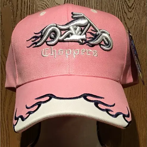 Pink Choppers Cap with Embroidered Flames NWT