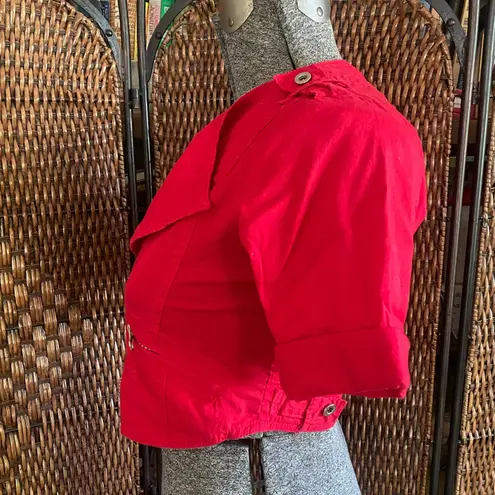 Size S//Vintage 90s Gorpcore Style Cropped Red Zip Up