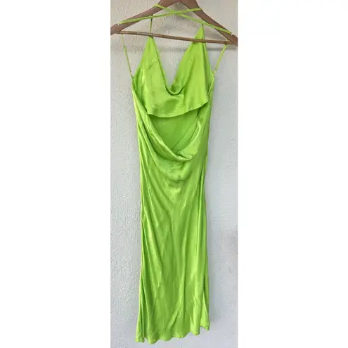 Rat & Boa Lima Dress Green Cowl Neck Long Slip Medium Vacation Party Wedding