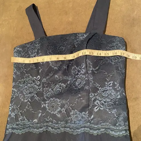 Women’s Navy Tea Length Formal Wedding Dress with Matching Jacket Size 12 NWOT Blue