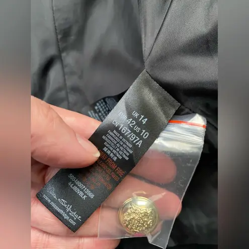 Miss Selfridge NWOT black military gold trim button down jacket blazer, size 10