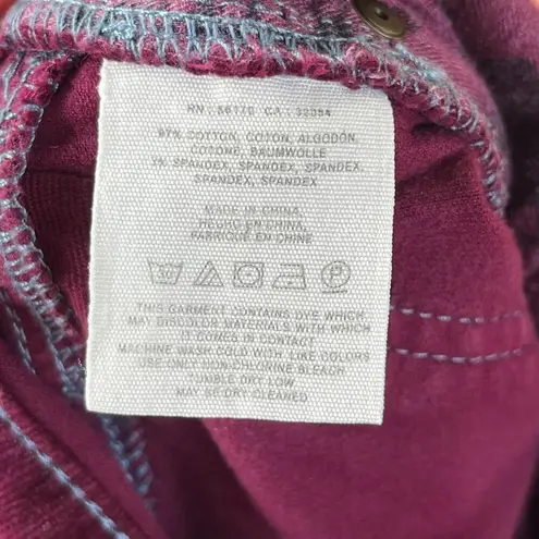 Pilcro and the Letterpress Anthropologie Pilcro Stet Cords Burgundy Tapered Leg Ankle Zip Size 29"