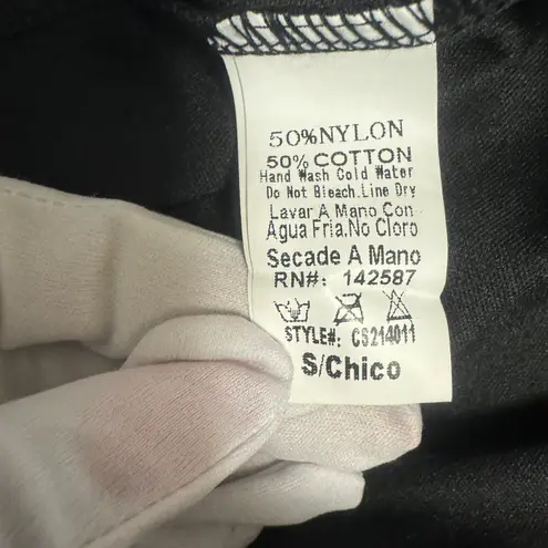 Cals NWOT Daisy Lace Fit and Flare Cutout Crochet Sleeveless Dress Black Small