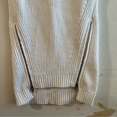 Bardot REVOLVE Sweater Miley Zip Top in Ivory Sleeveless Sz S NWT