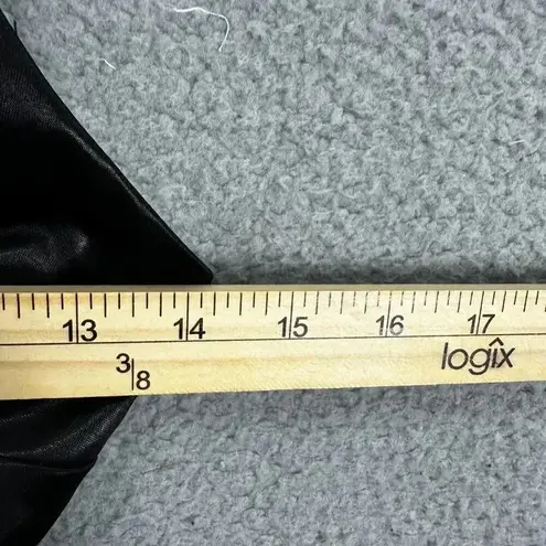 Miss Selfridge crop top womens 2 small black metallic satin bralette festival