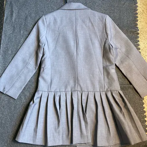 Women’s Grey Blazer Dress + Convertible Bag Excellent – XS – Chic Office Outfit Gray
