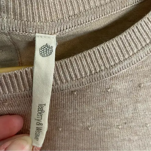 Teeberry & Weave Women's Beige Crew Neck Sweater Size Medium Stitch fix Tan