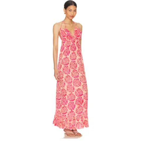 Tiare Hawaii Nanea Daisy Print Maxi Dress Size One Size