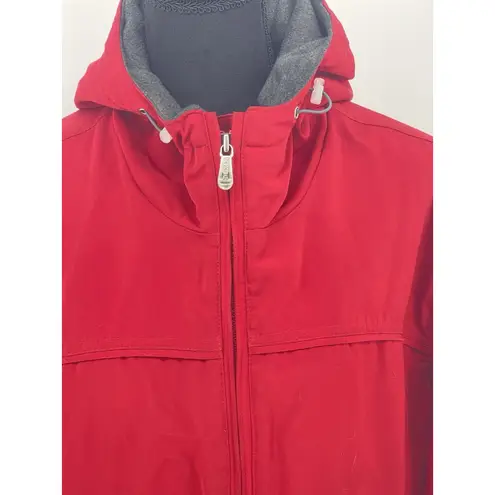 Pacific trail Vintage WomensSz Large Red Hooded Fleece Lined Winter Jacket