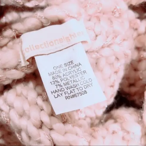 infinity Collection Eighteen Chunky Knit Neck Scarf Blush Pink New