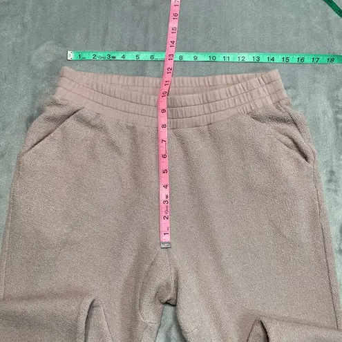 Varley Sweatpants Womens Medium Pink Terry Cloth Athleisure Cozy Casual Lounge