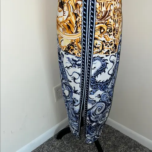 Ashley Stewart Chic Baroque Print Short Sleeve Dress