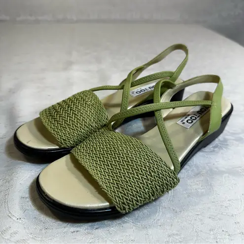YOU TOO Y2K Strappy Woven Sandal Light Green – Size 7.5