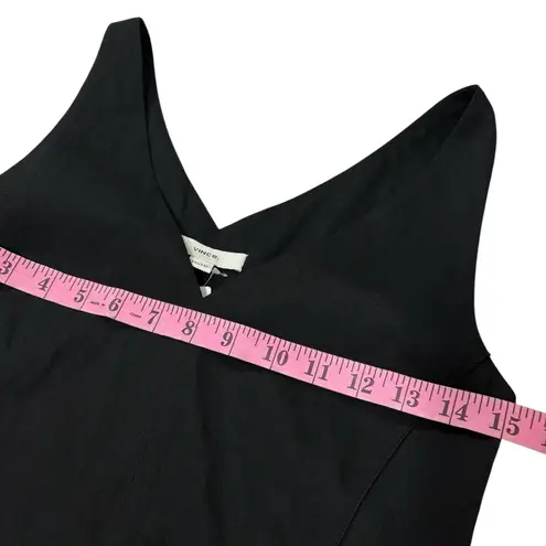 Vince  NWT $445 Relaxed V-Neck Pocketed Dress in Black XXS