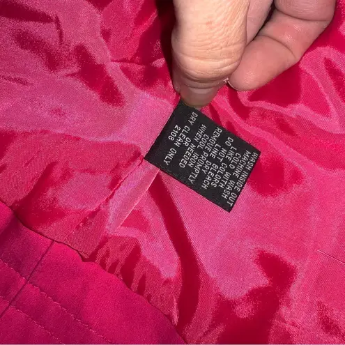 Rafaella Hot Pink Cropped Sleeve 2-Button Blazer Tailored Utility Jacket Barbie Size M