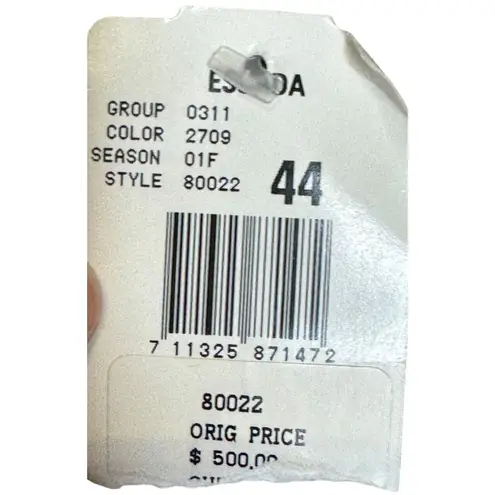 Escada Women's Dress Pants Check Wool Trousers Relaxed Flat front Grey Sz. 44 Gray Size undefined