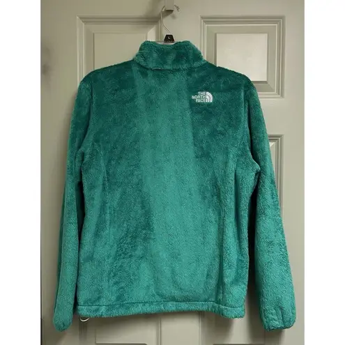 The North Face  Osito Full Zip Fleece Jacket Women Size Medium Teal Green Pockets