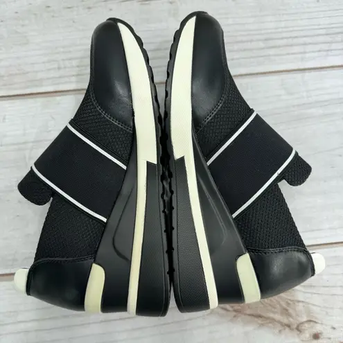 NEW Renato Garini Italy Midnight Moon Black Wedge Slip On Sneakers Size 36/5.5