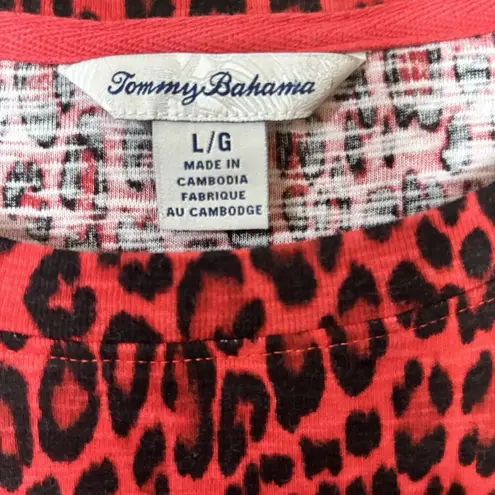 Tommy Bahama  Top Womens Large Multicolor Animal Print Cotton Blouse