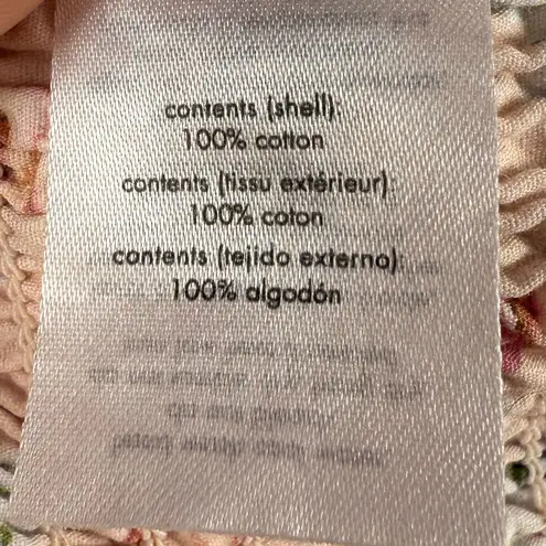 We Wore What Puffy Sleeve Floral Crop Top in Pink Size Extra Small