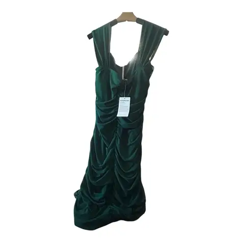PRETTYGARDEN Green Ruched Bodycon Cocktail Dress Sleeveless Evening Party Elegant