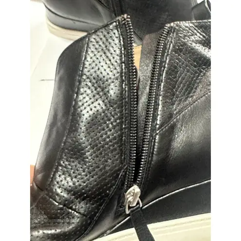 Linea Paolo Black Felicia Wedge Sneaker Booties Size 7 1/2