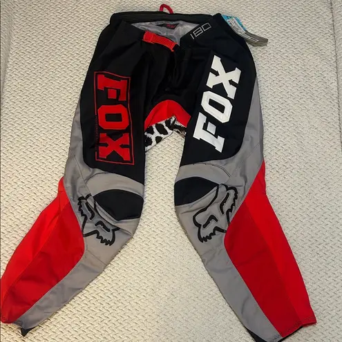 NWT Fox Racing 180 Red and Gray Motocross Pants, women’s 9/10 Size undefined