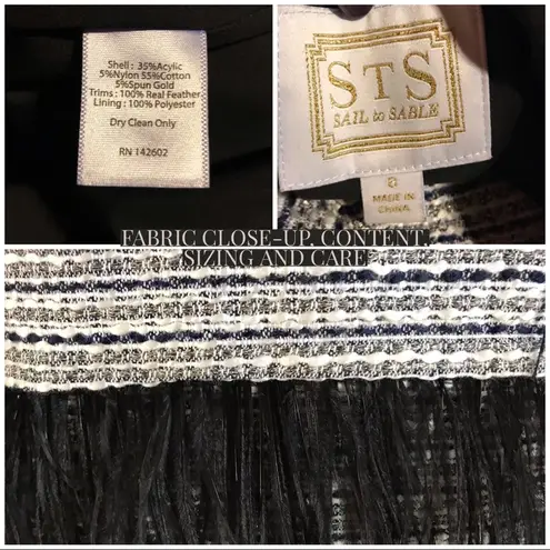 Sail To Sable STS TWEED METALLIC SHIFT DRESS WITH FEATHER TRIM HEM ACCENT (8) - Image 13