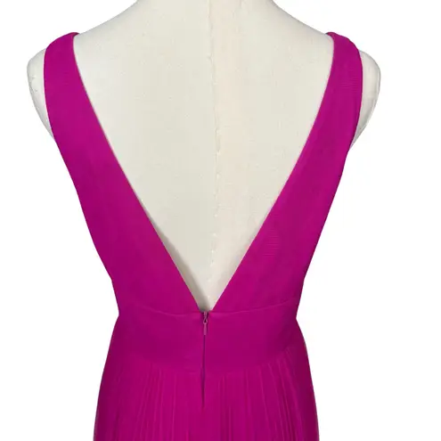 Monique Lhuillier Tulle Cut Out Midi Dress Pink Size 4 NWT