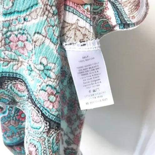 Orange Creek Bell Sleeve Peasant Tassel Tie Top Size Medium