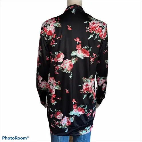 Ecowish floral long sleeve kimono