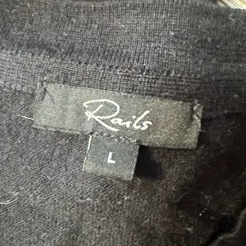 Rails  Cotton and Cashmere Short Sleeve Sweater Tee L