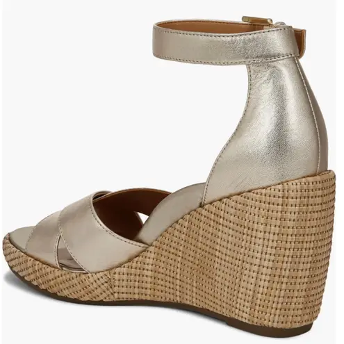 Vionic NEW Marina Ankle Strap Wedge Sandal (Women) 11M, GOLD