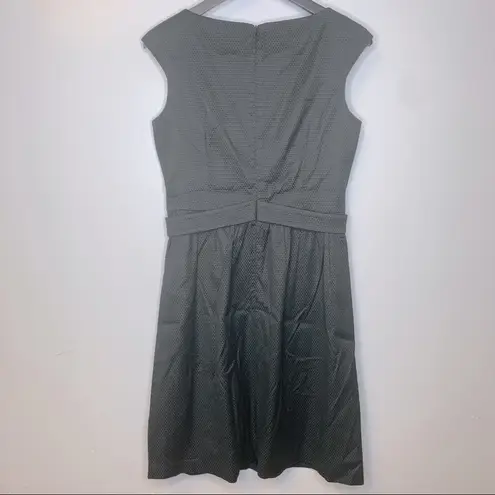 David Meister Black Textured Sheath Dress