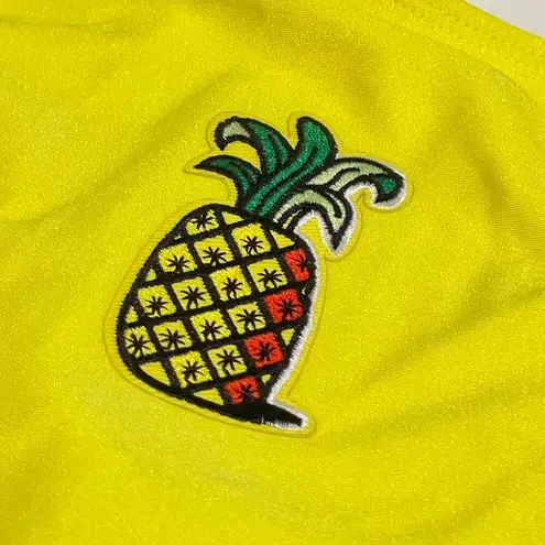 Private Party NEW S M Classic Pineapple Neon One Piece Swimsuit Bathing Suit
