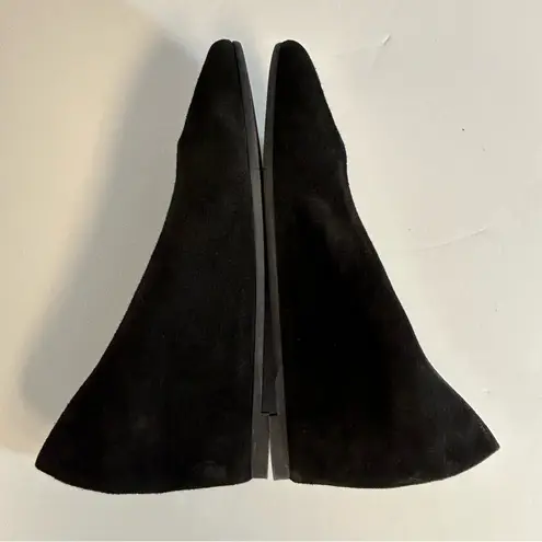 Aquatalia Posie Black Suede Wedge Pumps Size 7