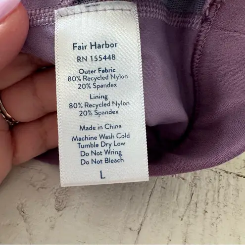 Fair Harbor the Corliss Sports Bra size Large in Purple Racerback Activewear