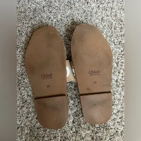 Chloé Chloe Woody Sandals 36 Desert Beige