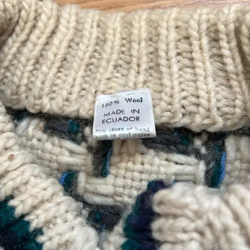 Made In Ecuador Wool Thick Cardigan XL