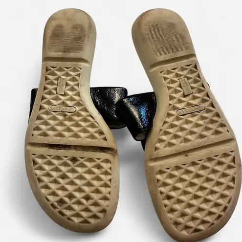 Aerosoles - Extremely Comfy Black faux leather sandals with buckle detail size 9.5 women