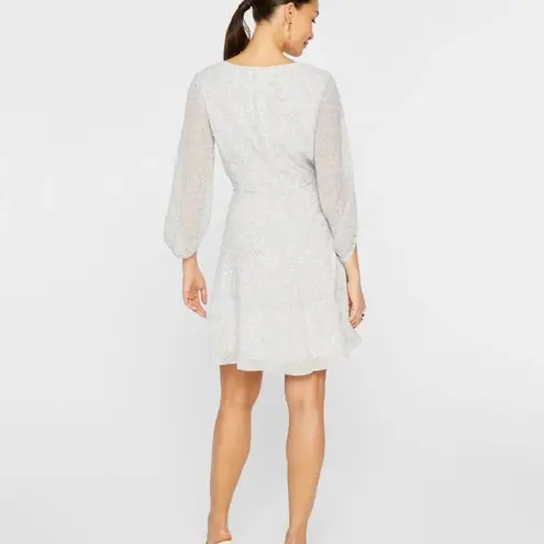 Club Monaco NWT Pitched Sleeve Robe Dress Pale Blue Multi