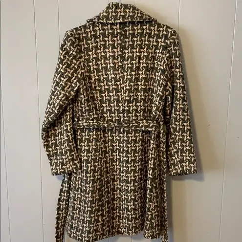 Available Belted Dress Coat Size Medium Green