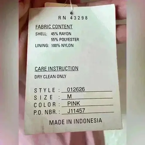 Gallery NWT vintage pink cape style, short trench coat with long lapel; M