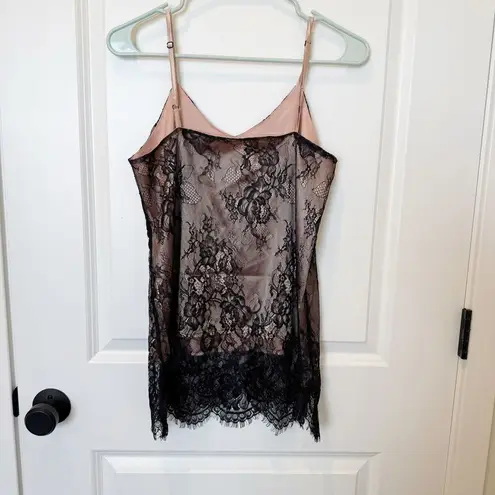 Black Whimsigoth Tank Top Womens Medium Floral All Over Lace Witchy Fairy Grunge