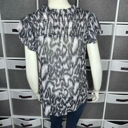 Caballero Collection Lara Top in Inky Ikat Size Small Black