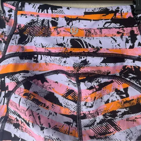 Lululemon Sun Runner Crop *17" Leggings Inversion Multi / Black Cropped Size 4