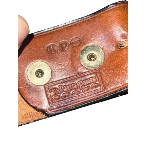 Red Ants Pants 100% Brown Leather Hand Made Belt By Kathy Hochstrat size 36