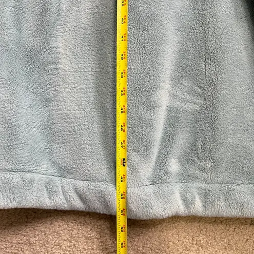 LLBean Robe Hooded Plush Fleece Sherpa Lined Cozy Blue Size 2X