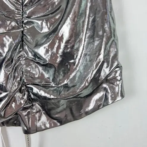 Mistress Rocks NWT Next Up Metallic Silver Mini Skirt Size XS NEW