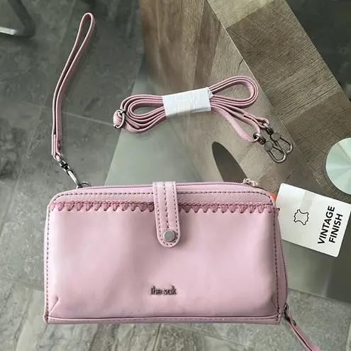 The Sak Iris Large Smartphone Crossbody Bag Rosewood/ Pink Leather, New w/Tag